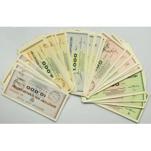 Zestaw, depozytowe bony rewaloryzacyjne 100 - 10.000 złotych (50 szt.)