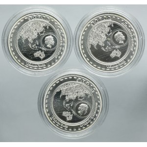 Lot, Tokelau, Elizabeth II, 5 Dollars Bratislava 2022 (3 pcs.)