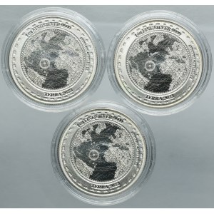 Lot, Tokelau, Elizabeth II, 5 Dollars Bratislava 2022 (3 pcs.)