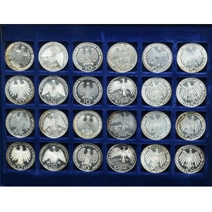 Lot, Germany, FRG, 10 Mark (24 pcs.)