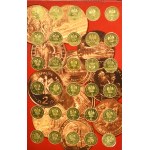 Zestaw, 2 złote NORDIC GOLD kompletny album monet z lat 1995-2014 (260 szt.)