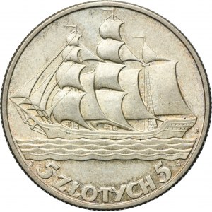 Żaglowiec, 5 złotych 1936