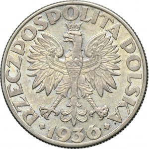 Żaglowiec, 5 złotych 1936