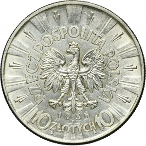 Piłsudski, 10 złotych 1938