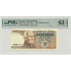50.000 złotych 1989 - BC - PMG 63 EPQ