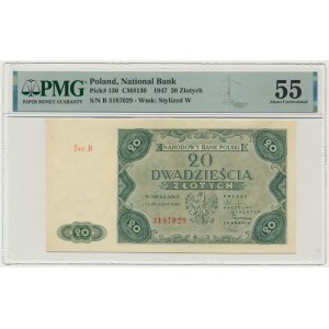 20 złotych 1947 - B - PMG 55