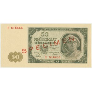 50 złotych 1948 - SPECIMEN - E 816... - RZADKI