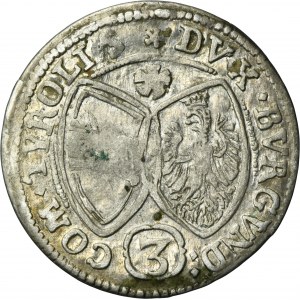 Austria, Ferdinand Karl, 3 Kreuzer Hall 1642
