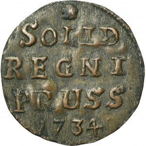 Germany, Kingdom of Prussia, Friedrich Wilhelm I, Schilling Königsberg 1734 CS