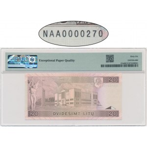 Lithuania, 20 Litu 1993 - NAA 0000270 - PMG 66 EPQ - low number