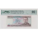Lithuania, 20 Litu 1993 - NAA 0000270 - PMG 66 EPQ - low number