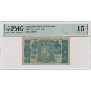 Lithuania, 2 Litu 1922 - PMG 15 - RARE