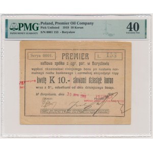 Boryslaw, 10 Korun 1919 - PMG 40 - RARE