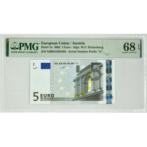 Austria, 5 Euro 2002 - PMG 68 EPQ