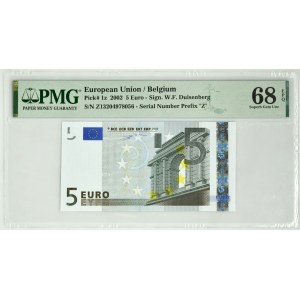 Belgium, 5 Euro 2002 - PMG 68 EPQ