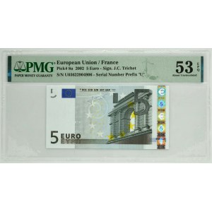 France, 5 Euro 2002 - PMG 53 EPQ