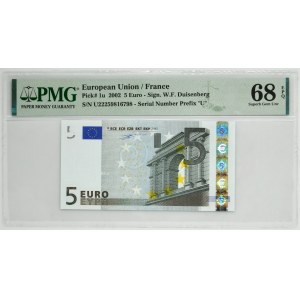 France, 5 Euro 2002 - PMG 68 EPQ