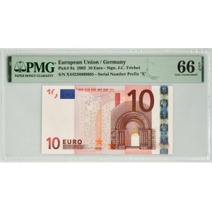 Germany, 10 Euro 2002 - PMG 66 EPQ