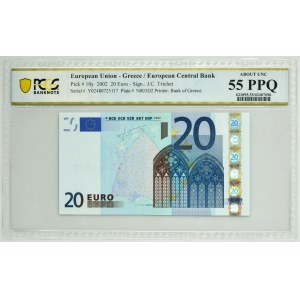 Greece, 20 Euro 2002 - PCGS 55 PPQ