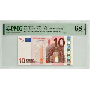 Italy, 10 Euro 2002 - PMG 68 EPQ