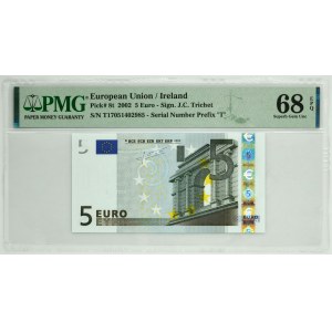 Ireland, 5 Euro 2002 - PMG 68 EPQ