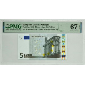 Portugal, 5 Euro 2002 - PMG 67 EPQ