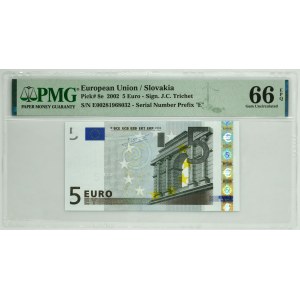 Slovakia, 5 Euro 2002 - PMG 66 EPQ