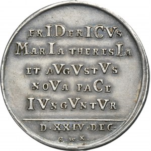Silesia, Prussian rule, Friedrich II, Medal Peace of Dresden 1745