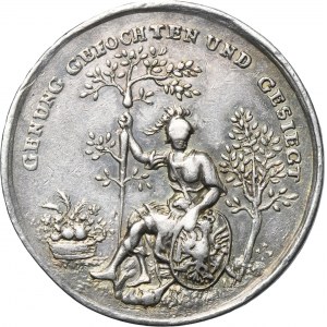 Silesia, Prussian rule, Friedrich II, Medal peace treaty in Hubertusburg 1763 - RARE