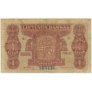 Lithuania, 1 Litas 1922