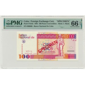 Cuba, 100 Pesos 1994 - PMG 66 EPQ - SPECIMEN