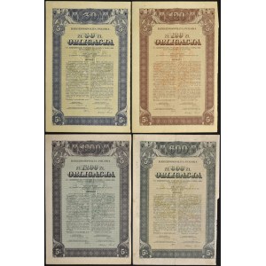 5% Konwersyjna Pożyczka Kolejowa 1926, komplet nominałowy obligacji