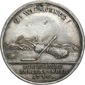 Silesia, Prussian rule, Friedrich William I, Medal year of natural disasters in Silesia 1736