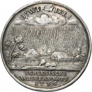 Silesia, Prussian rule, Friedrich William I, Medal year of natural disasters in Silesia 1736