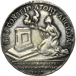 Austria, Maria Theresa, Token Maria Theresa's recovery from smallpox Wien 1767