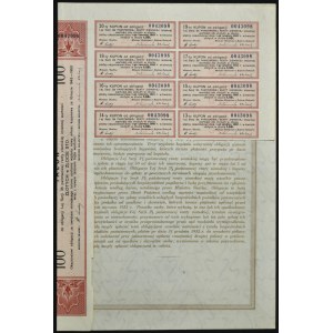 3% State Land Pension 1933 series I, bond of 100 zlotys