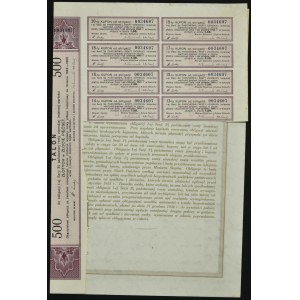 3% Staatliche Landesrente 1933 Serie I, Anleihe 500 PLN