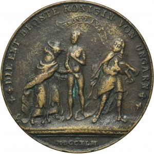 Austria, Satirical Medal Humiliating Maria Theresa by Friedrich II