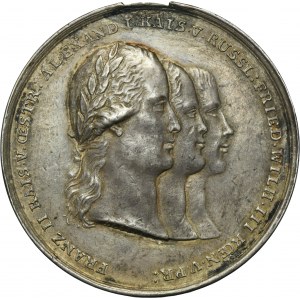 Russia, Alexander I, Medal coalition of three rulers against Napoleon Bonaparte 1813 - RARE