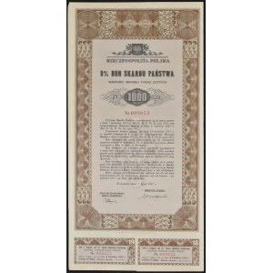 3% Bon Skarbu Państwa 1937 - 1.000 zł