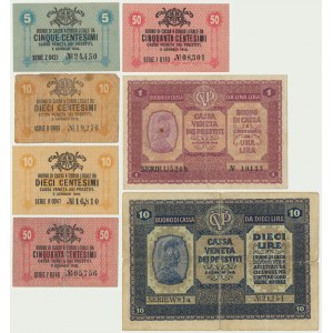Italy, lot 5 Cents - 10 Lira 1918 (7 pcs.)