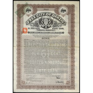 Gdańsk, Tobacco Monopoly, 1.000 funtów 1927