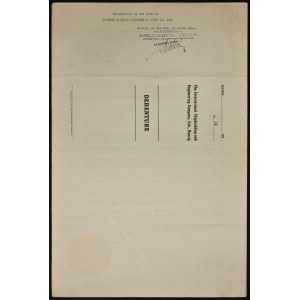 Gdańsk, The International Shipbuilding and Engineering, skrypt dłużny 1.000 funtów 1924
