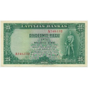 Latvia, 25 Latu 1938 - A -