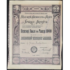 Przemysł Chemiczny w Polsce S.A., 10 x 1.000 mkp, Emisja I