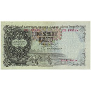 Latvia, 10 Lati 1940