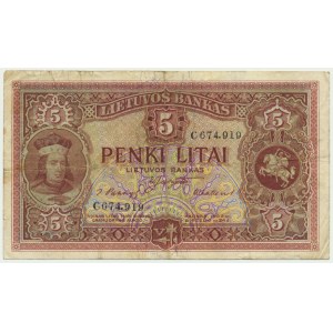 Lithuania, 5 Litai 1929