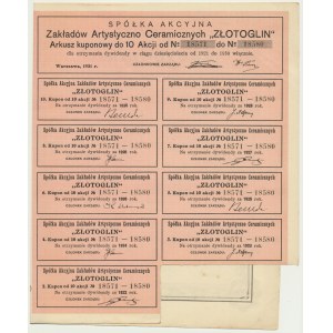 Spółka Akcyjna Zakładów Artystyczno-Ceramicznych Złotoglin, 10 x 1.000 mkp