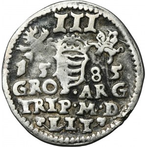 Stephan Bathory, 3 Groschen Vilnius 1585