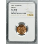 5 groszy 1949 - NGC MS65 RD